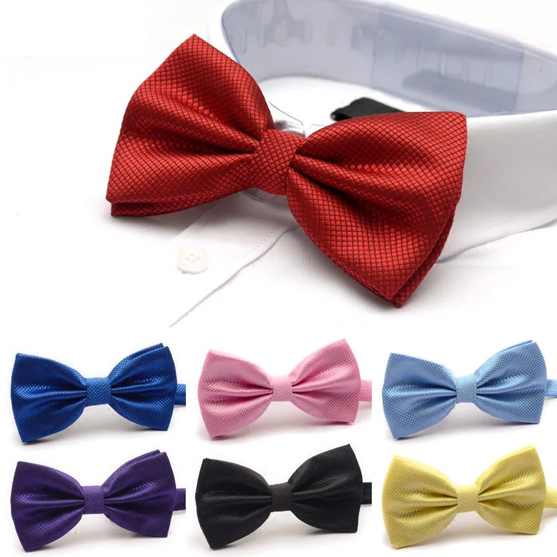 Новые модные однотонные Bowties жениха Для мужчин красочный плед галстук Gravata Мужской Брак бабочка свадебные галстуки