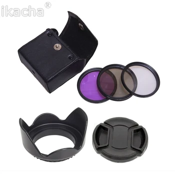 

52mm UV CPL FLD Filter Kit+Front Lens Cap+Flower Lens Hood For Nikon D5600 D5500 D5300 D5200 D3400 D7500 D3200 for AF-S 18-55mm