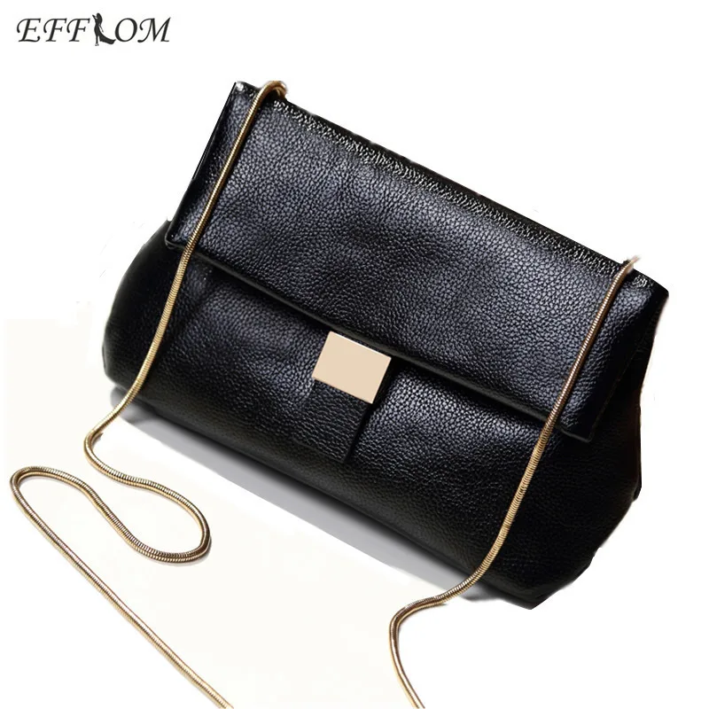 Fashion Women Shoulder Bag Small Chain Crossbody Bags For Women Sling Bags Solid Leather Hobo ...