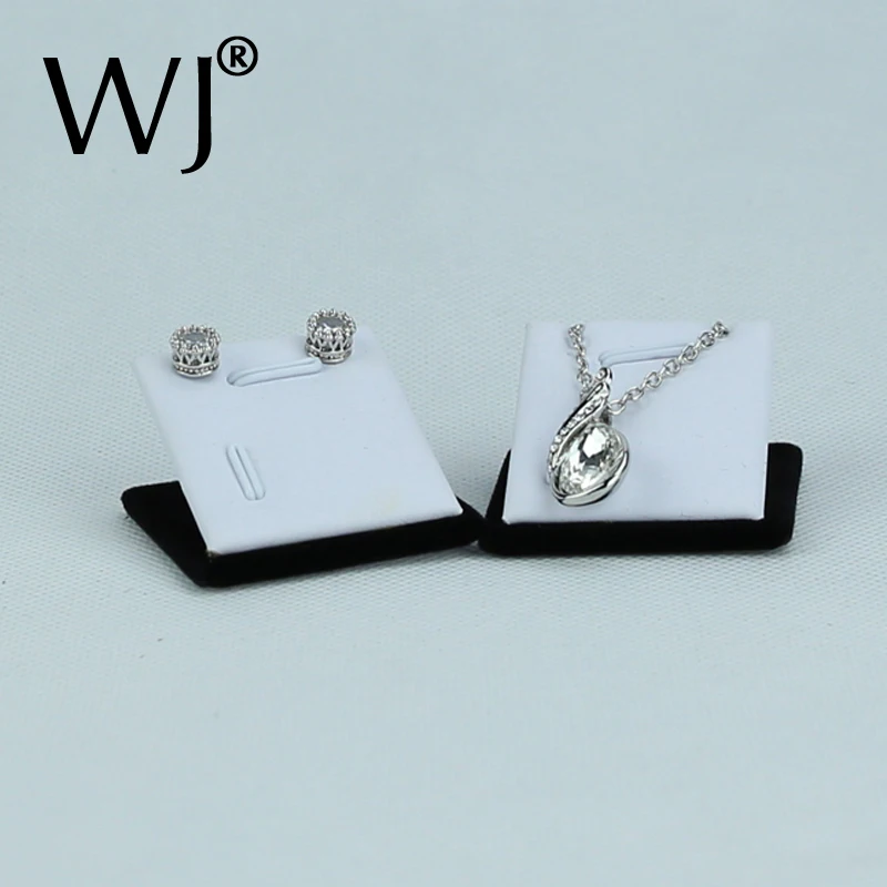

Promotion 30pcs/lot Magnetic Stud Earrings Holder Small Necklace Showing Stand Leatherette Pad Jewelry Display For Cyber Monday