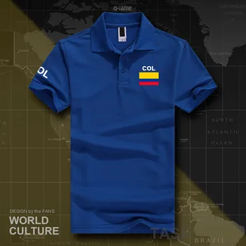 

Colombia polo shirts men short sleeve white brands printed for country 2017 cotton nation team flag new fashion Colombian COL CO