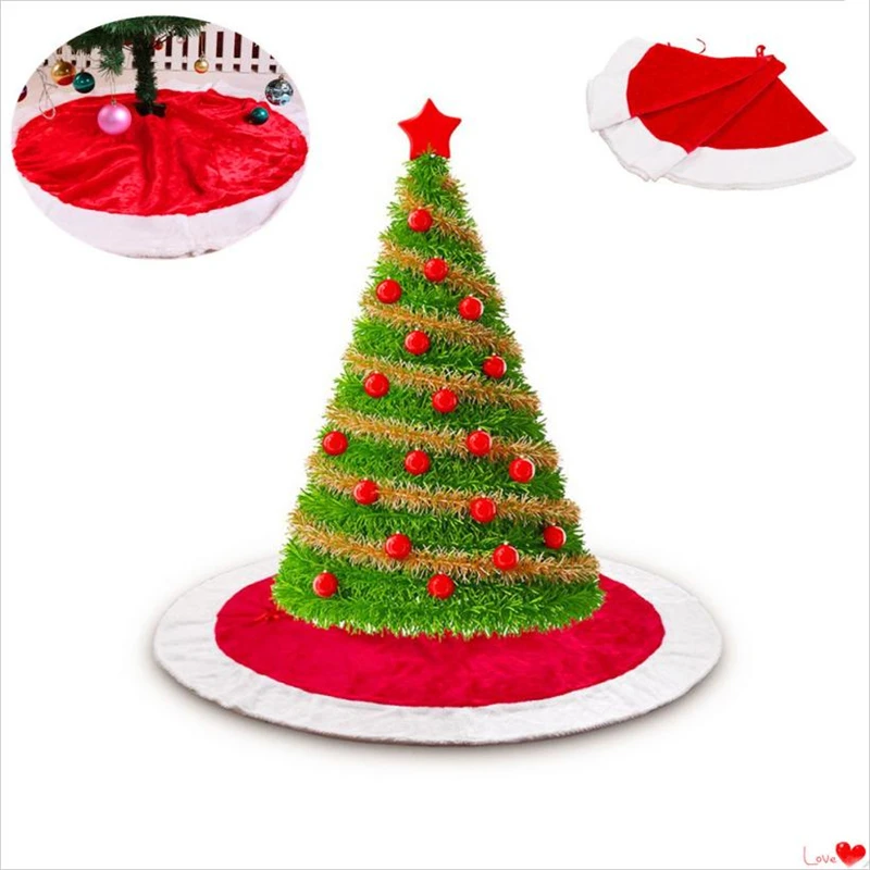 

90cm Christmas Tree Skirt Xmas Tree Apron Christmas Scene Decoration Decor special christmas decorations for home C3081