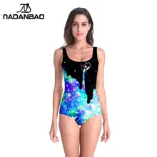 NADANBAO мультфильм pour drink Красочные печати купальники милый дизайн для девочек высокого качества пользовательские один предмет женский купальник