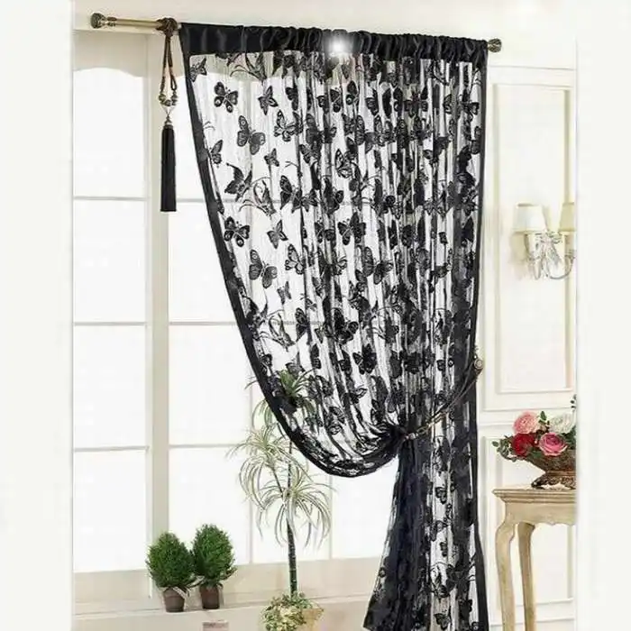 black lace curtains uk