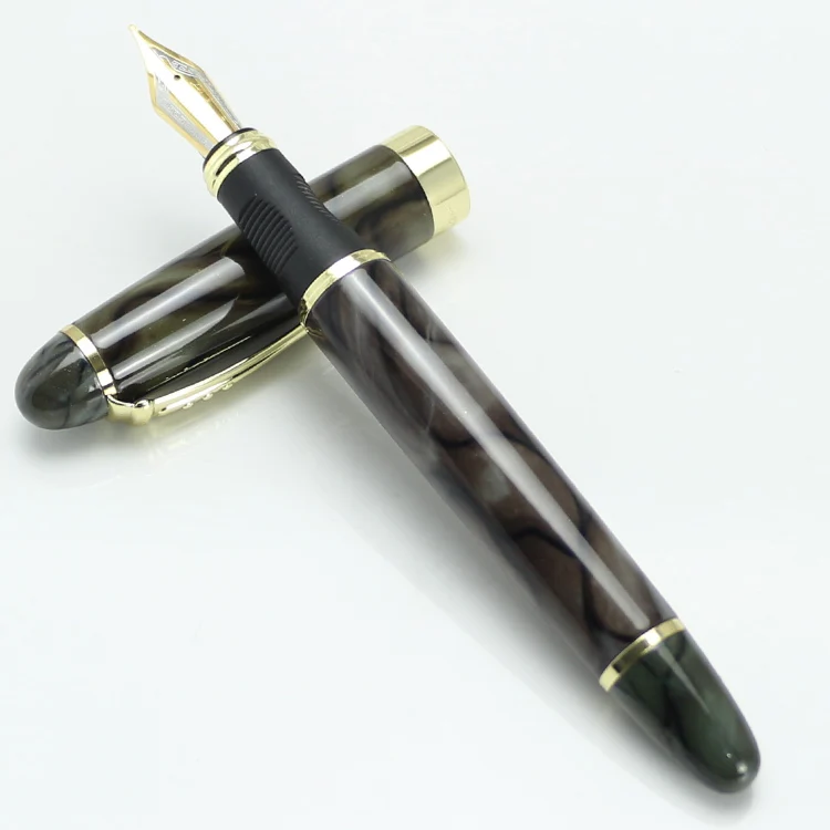 JINHAO X450 широкий 18KGP перьевая ручка зеленые мраморные канцелярские принадлежности Школьные и офисные ручки