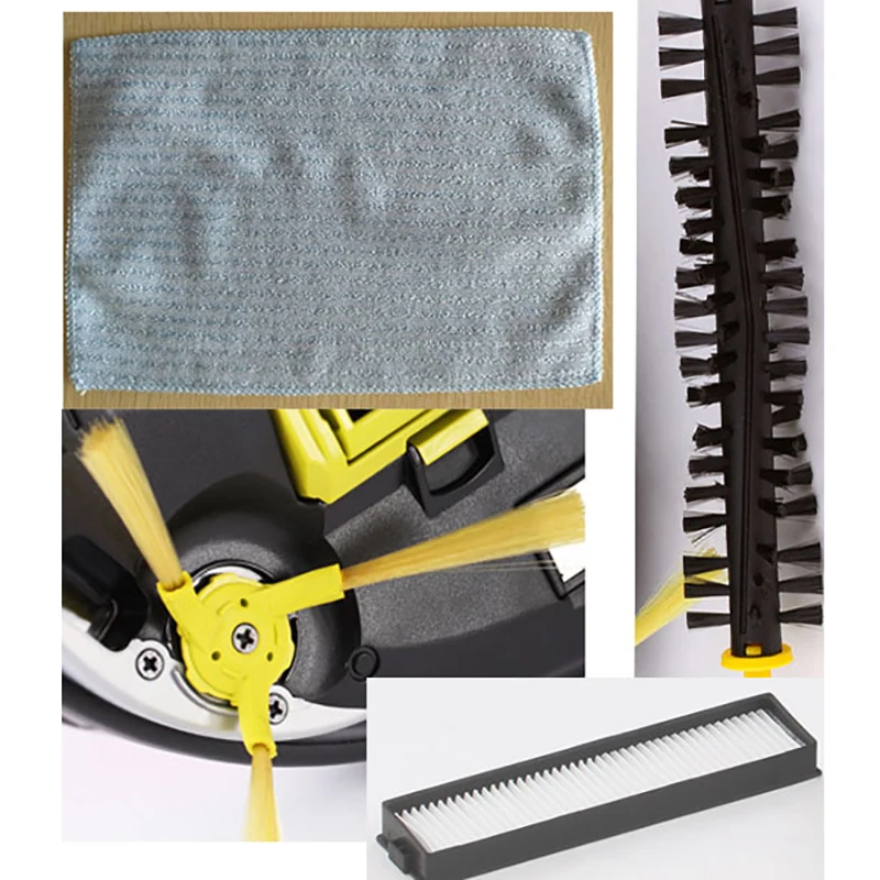 Replacement Main brush, mop cloth, side brush filters for LG Hom Bot