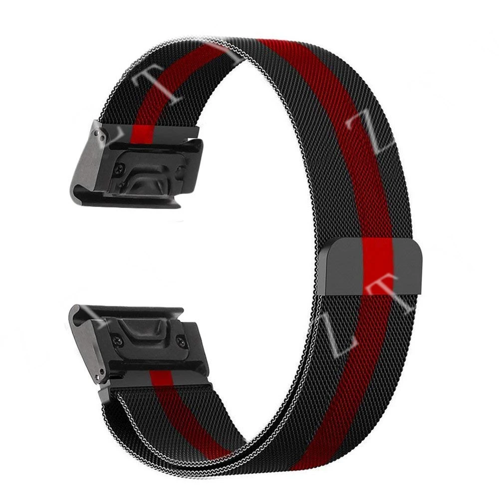 

26MM Garmin Milanese Loop Band for Garmin Fenix 5X Quick Fit Replacement Wristband Strap for Fenix 3/Fenix 3 HR/Foretrex 601/701