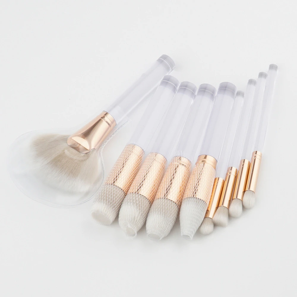 New 9Pcs Pencil Foundation Eye shadow Makeup Brushes Eyeliner Brush (3)