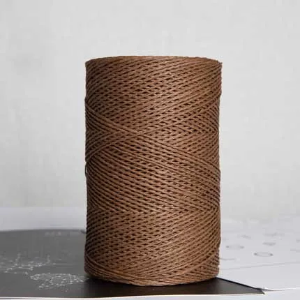 500 г/рулон соломенные из пальмового волокна пряжа для ручного вязания летняя соломенная шляпа сумки Органическая пряжа крючком ручной работы DIY материал - Цвет: coffee