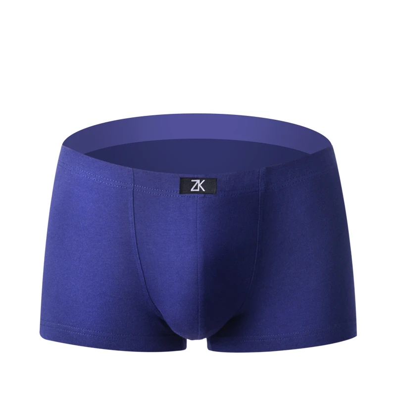 

ZK2019 Brand Boxer Mens Underwear Cotton Man Big Short Colorful Breathable Solid Flexible Shorts Boxer Pure Color Underpants gay