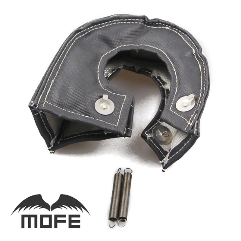 

Mofe Fiberglass Turbo Charger Cover Turbo Blanket Heat Shield Turbo Blanket for Turbocharger T4 GT40 GT42 GT55 T66 T67 Black