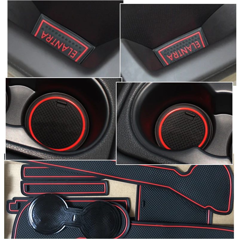 Для hyundai Elantra HD 2007 2008 2009 2010 г. Противоскользящие слот ворота коврик резиновая