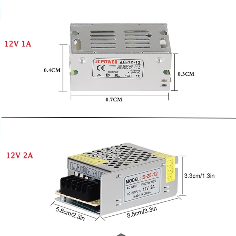 Питание светодиодный драйвер AC110V 220V переменного тока в постоянный 12В 2A 3A 5A 10A 15A 20A 30A 40A 50A 12V зарядное устройство Мощность адаптер полосы светильник трансформатор