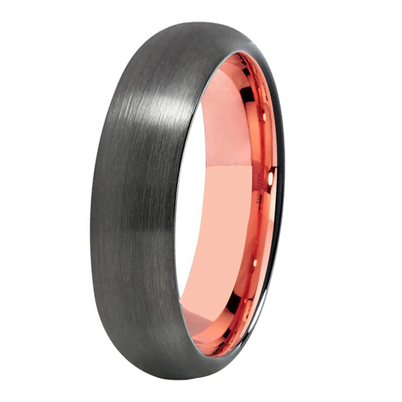 Новое модное обручальное кольцо для женщин и мужчин, классическое обручальное кольцо для влюбленных, модное вольфрамовое кольцо с розовым золотом