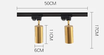 Скандинавский светодиодный потолочный светильник креативный трек Точечный светильник для гостиной ресторана потолочные лампы бар магазин одежды Золотой светодиодный потолочный светильник - Цвет корпуса: 2 light A