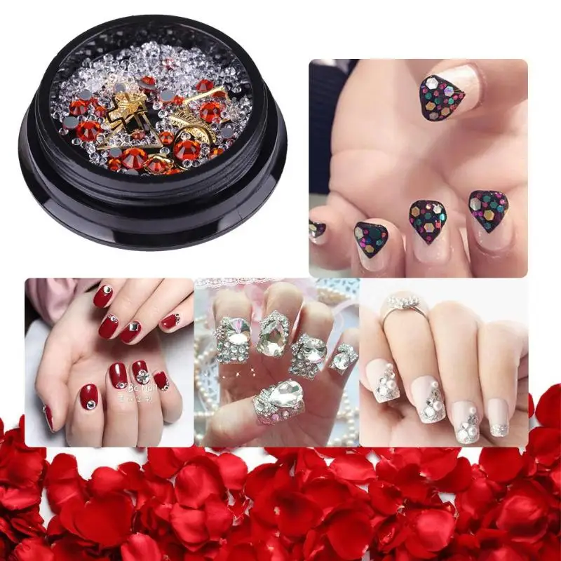 Buy Mixed Shape Nail Resin Rhinestones Gems 3D Tip