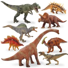 Large solid Jurassic Park dinosaur toy plastic dinosaur Tyrannosaurus rex model boy gift,8pcs/set