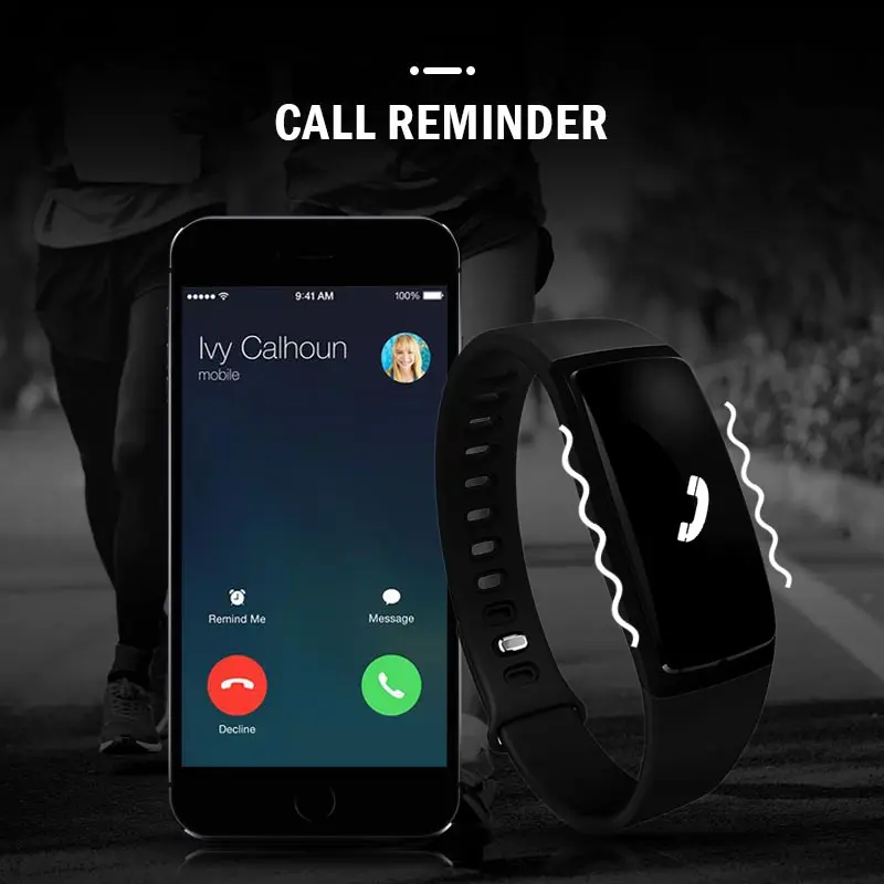 Smart Wristband Blood Pressure Bracelet Heart Rate Fitness Tracker Pedometer Bluetooth Watch For iOS Android Phone Fit Bit Band