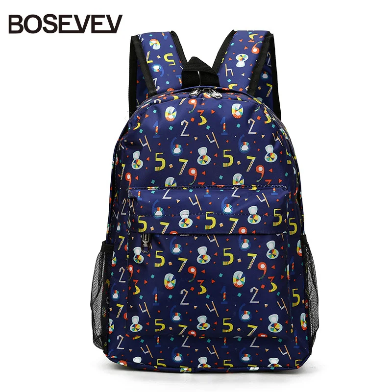

BOSEVEV 2017 Children School Bags Canvas Primary Kindergarten Kid Children Backpacks Printing School Bags for Boys Girls Mochila