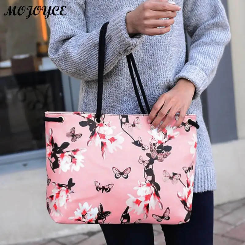 

Floral Printing Shoulder Beach Bags Handbags Casual Female Tote Hobos Shopping Bag Bolsa Feminina Lady Large Capacity Tote 2018
