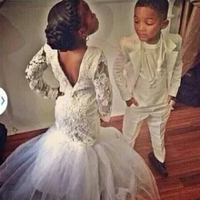 Коллекция года, Модное Длинное кружевное платье с цветами русалки для девочек кружевные платья из органзы с цветочным узором для девочек хит, платье для выпускного вечера с русалочкой