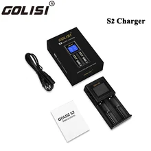 GOLISI S2 2.0A Смарт зарядное устройство ЖК-экран для 18650 20700 26650 Li-Ion Ni-MH Ni-Cd AA AAA зарядное устройство