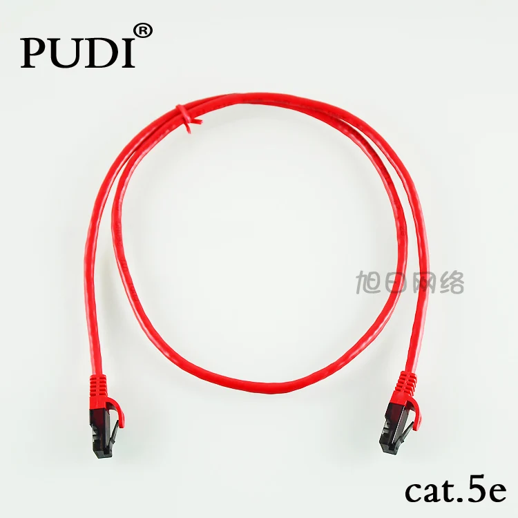 Pudi 24awg cat5e network patch cable jumper cable 4 pair rj45 cat5e patch cord 100M high quality 1M 2M 3M 5M 3 5 79FT embroidered flower patch jumper