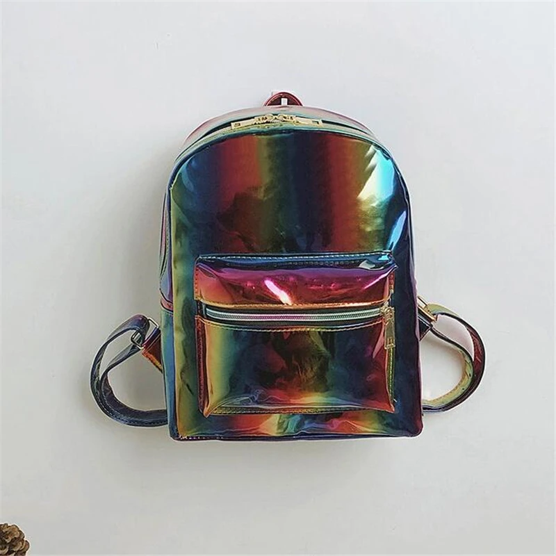 Новые лазерные панельные радужные рюкзаки для женщин, сумки на плечо, женские рюкзаки для девочек-подростков, школьные рюкзаки, большая ВМЕСТИТЕЛЬНОСТЬ