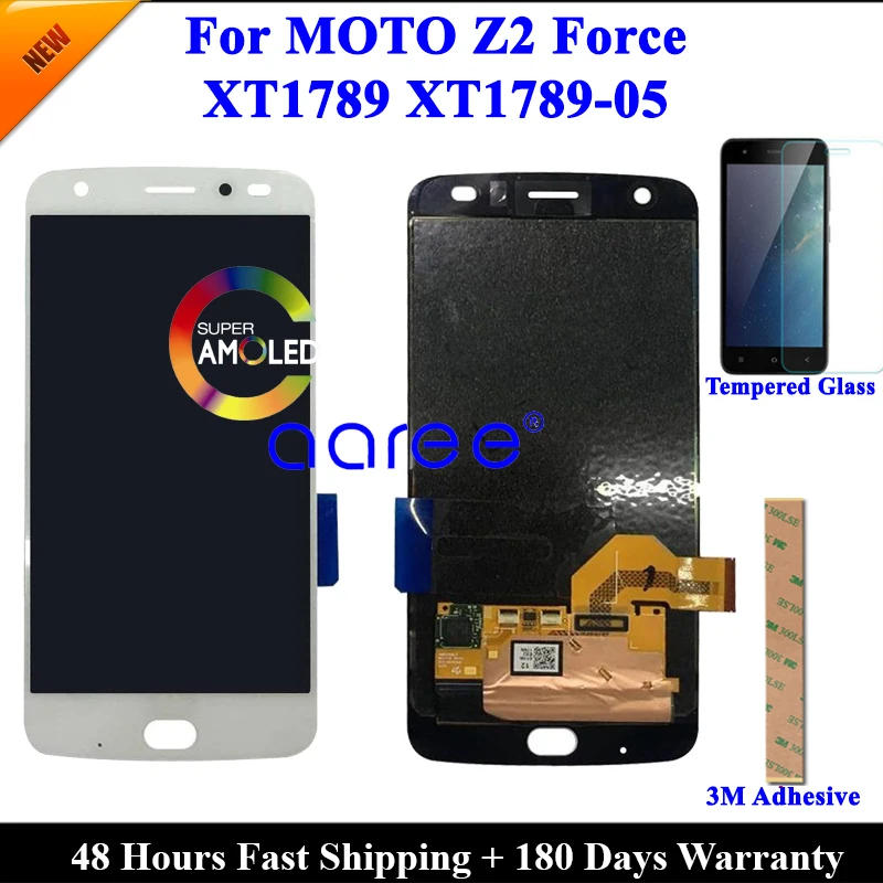 

Tested LCD Screen For Moto Z2 Force LCD Display For Moto Z2 Force XT1789 Display LCD Screen Touch Digitizer Assembly