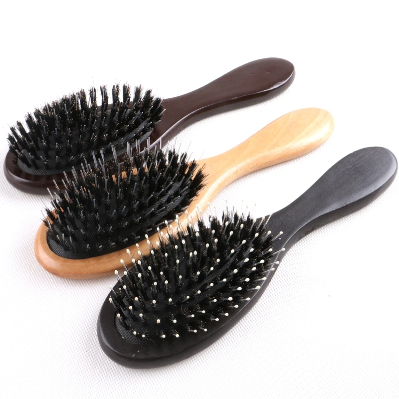 1 шт лак цвет или темно-коричневый с деревянной ручкой расческа для волос для наращивания человеческих волос