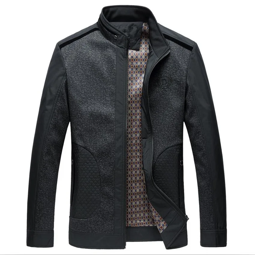 

Stand Collar Mens Jackets 2017 New Hot Selling Business Male Coats Thin British Style Men jackets Fashion Spring Coat 4XL Black