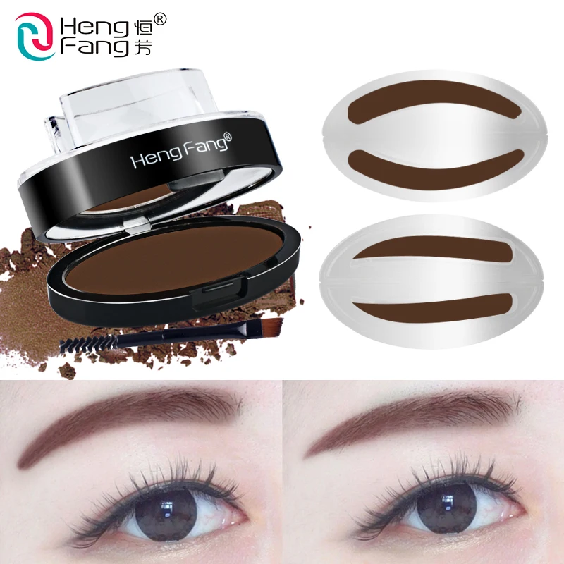 

Newest Eyes Makeup Brow Stamp Seal Styling Tool Seal Easy to Wear Eyebrow Powder With Brow Stamp Brush Tools 3 Styles