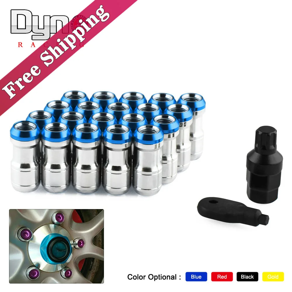 

20PCS 44mm Racing Formula Steel Wheel 44mm Lock Lug Nuts 12X1.5/12X1.25 LN007