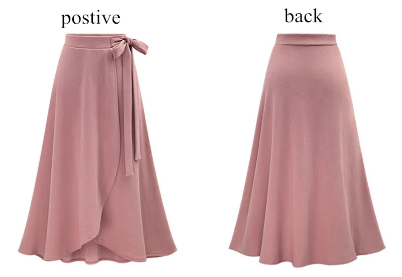Tcyeek женская одежда 2019 высокая Талия Длинные асимметричные юбки плюс размер 6XL модная Милая уличная юбка с бантиком LWL307