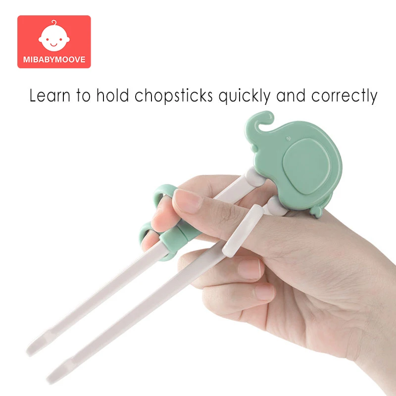 

1Pair Cartoon Children Practice Chopstick Safety Food Grade Silicone Baby Learning Educational Training Chopsticks Dinnerware