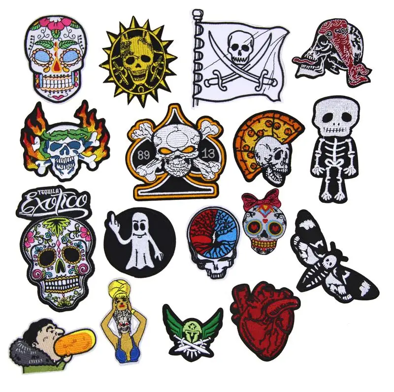 

New arrival 10 pcs popular badges Embroidered patches iron on fashion Motif Applique embroidery decor repair accessory