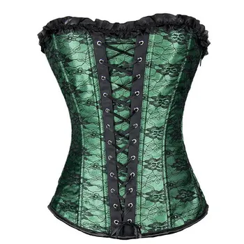 

Corsets And Bustier Women Lace Sexy Overbust Corset Sliming Black Steampunk Corselet Gothic Plus Size Sexy Shaper Body Intimates