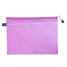 Фиолетовый застежкой-молнией 2 отделения документ файлы держатель мешка