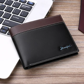 

Genuine Leather Men Wallets And Purses Coin Purse Man Famous Small Short Wallet Men portomonee Mini Male Purse Card Holder Walet