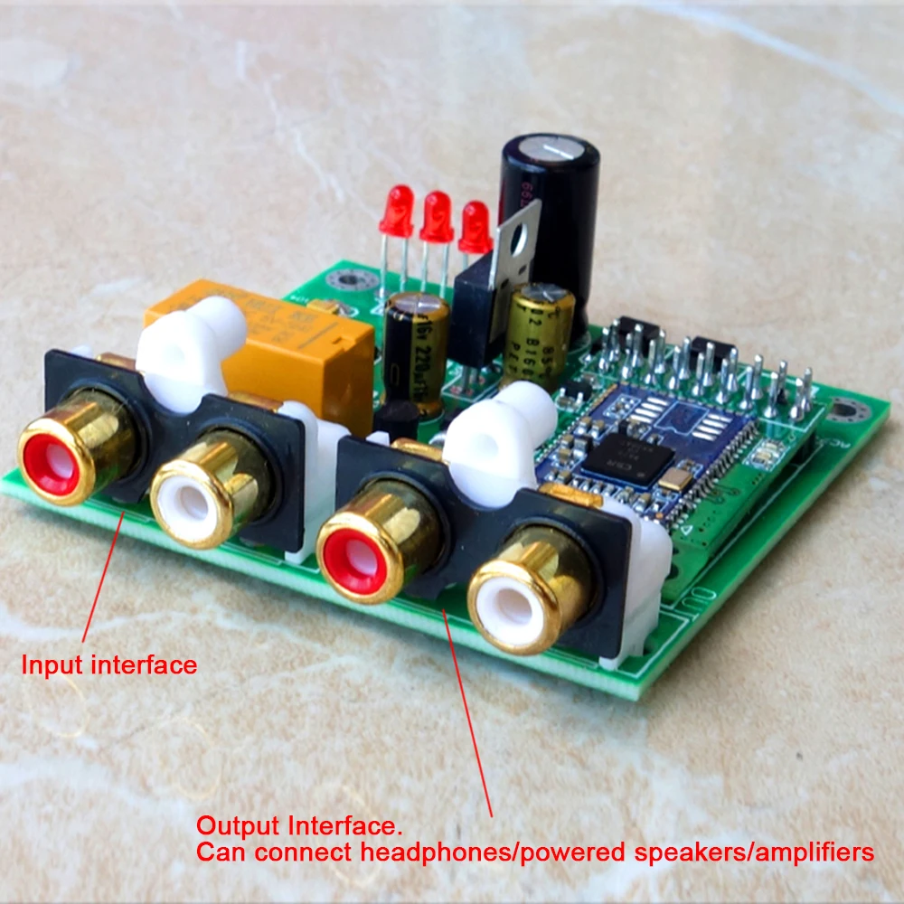 HIFI College K306 CSR8675 PCM5102 Bluetooth 4.2 APTX HD DAC Bluetooth Receiver Support RCA Input Audio Board