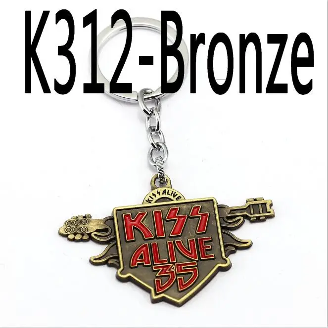 bronze Kiss Alive 35 брелок американская рок-группа брелок брелок для ключей держатель подвеска чавейру ювелирные изделия для фанатов - Цвет: bronze