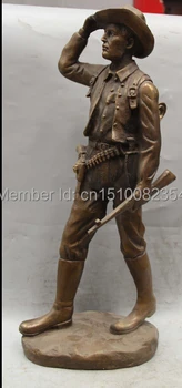 

19" Bronze constabulary police policeman soldier serviceman military man Statue