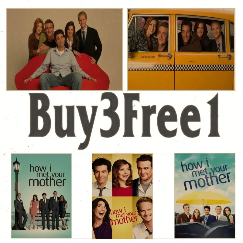 

American reality TV poster < How I met your mother > retro Kraft Paper poster Decoration