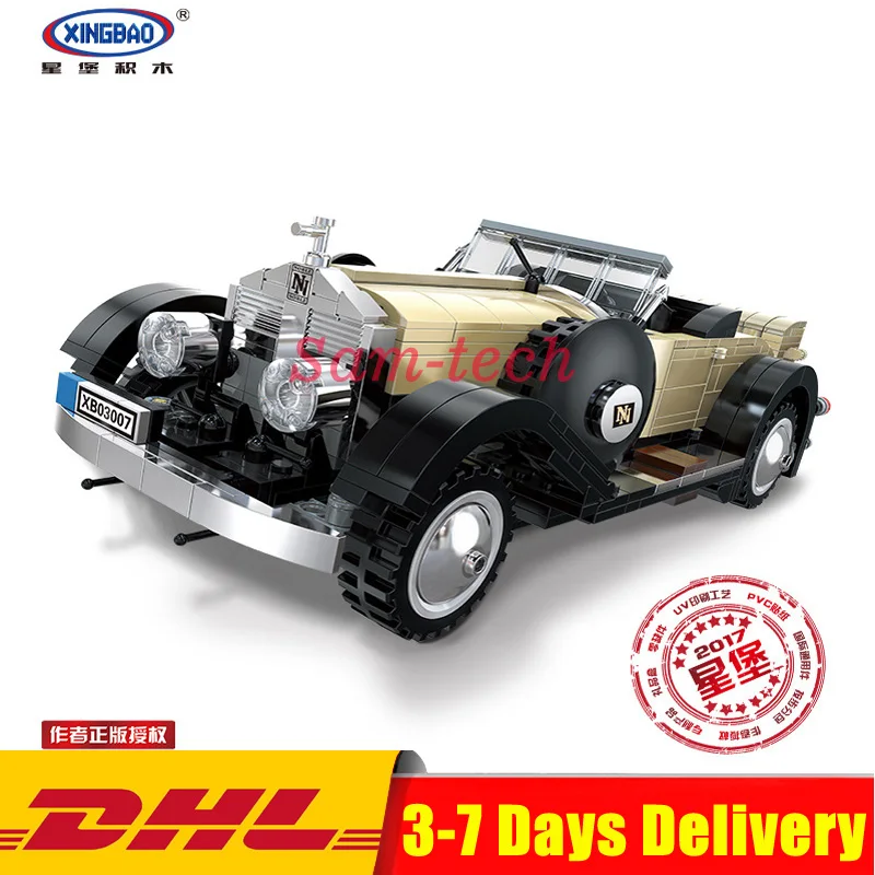 

XingBao 03007 Block 810Pcs Creative MOC Technic Series The Rolls-Royce Noble Set Educational Building Blocks Bricks Toy Model