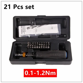

MXITA 21 pcs set 0.1-10 Nm Adjustable Torque Screwdriver Set Torque Repair Tools Kit Bicycle repair spanner hand tools