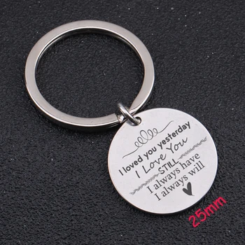 

Wedding Oath Engraved I Loved You Yesterday I Love You Still I Always Have I Always Will Keychain For Girlfriend Trendy Gift