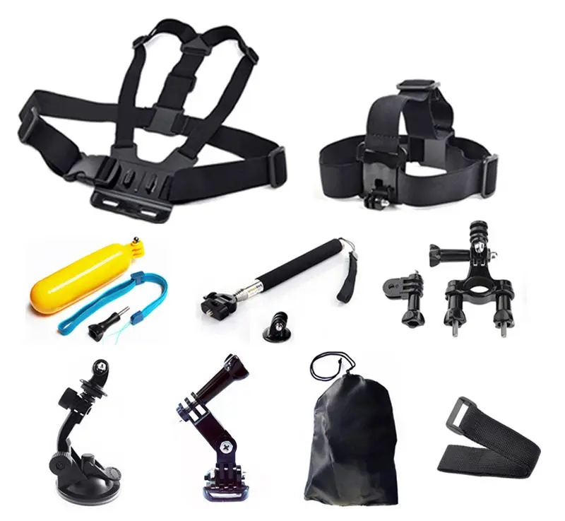 4 Reino Unido Accesorios Kit De Bolsa De Cabeza De Pecho Y Correa Monopie Flotante Para Gopro Hero 2 3 3