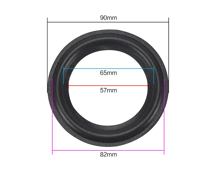 GHXAMP 3,5 дюймов кольцо из вспененного материала для динамика ремонт динамика объемный Diy губка боковая кромка аксессуары 2 шт