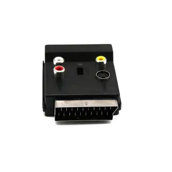 

replacement Accessories PC Adapter Application Switchable SCART Adaptor Plug to Socket with S-Video + 3 RCA Audio Cable Adapter