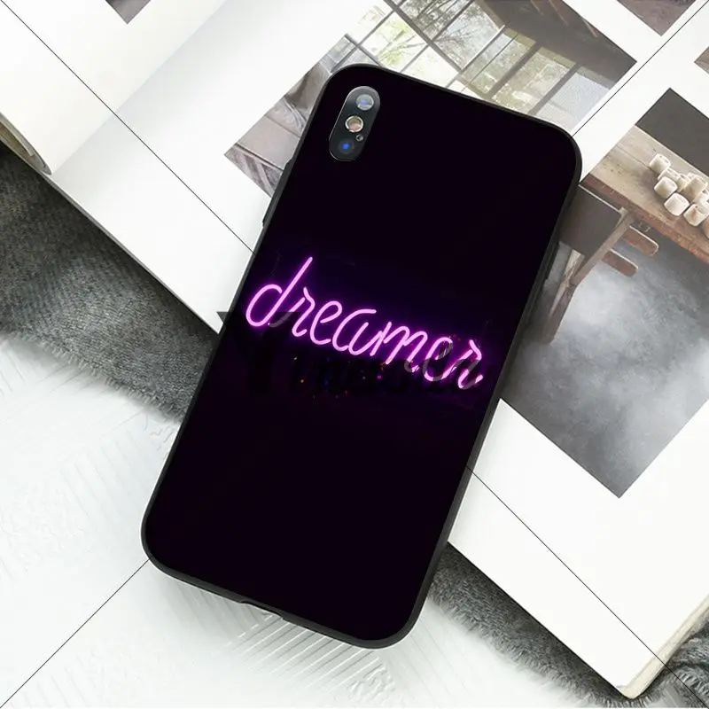 Black background fluorescent small pattern font neon